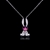 Picture of Low Price Platinum Plated Purple Pendant Necklace of Original Design