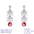 Picture of Low Cost Platinum Plated Cubic Zirconia Dangle Earrings with Low Cost