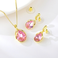 Picture of Beautiful Artificial Crystal Geometric 3 Piece Jewelry Set