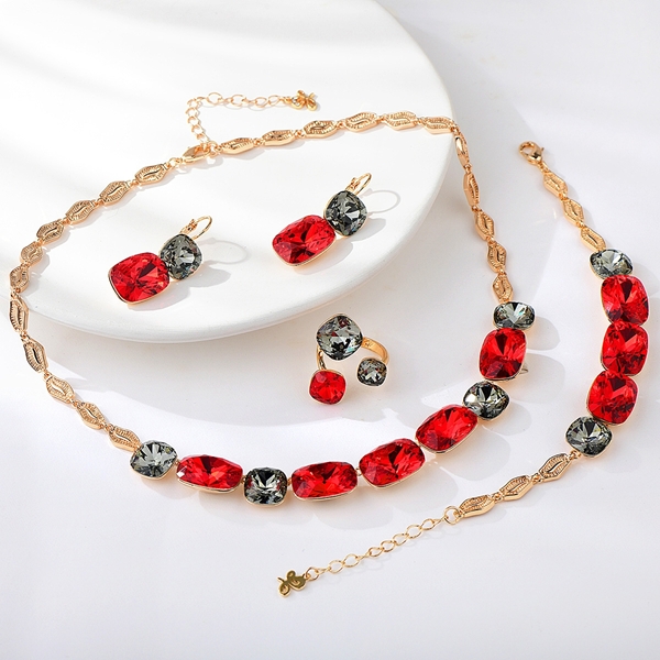 Picture of Fashion Swarovski Element Medium 4 Piece Jewelry Set