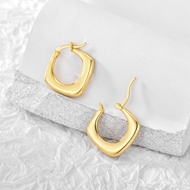 Picture of Unusual Delicate Gold Plated Hoop Earrings