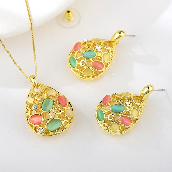 Picture of New Opal Colorful 2 Piece Jewelry Set