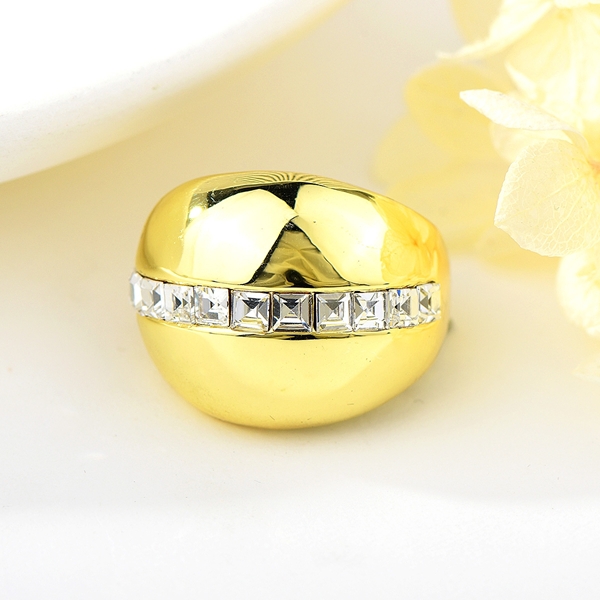 Picture of Purchase Gold Plated Artificial Crystal Fashion Ring Exclusive Online