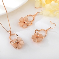 Picture of Funky Small Rose Gold Plated 2 Piece Jewelry Set