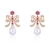 Picture of Bow Pink Dangle Earrings with Beautiful Craftmanship