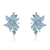 Picture of Fast Selling Blue Flowers & Plants Dangle Earrings with Unbeatable Quality