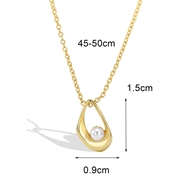 Picture of Most Popular Artificial Pearl Gold Plated Pendant Necklace