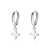 Picture of 999 Sterling Silver Platinum Plated Dangle Earrings from Certified Factory