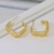 Picture of Nickel Free Gold Plated White Small Hoop Earrings with Easy Return