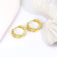 Picture of Irresistible White Copper or Brass Huggie Earrings at Super Low Price