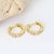 Picture of Bling Small Gold Plated Huggie Earrings