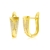 Picture of Wholesale Gold Plated White Huggie Earrings with No-Risk Return