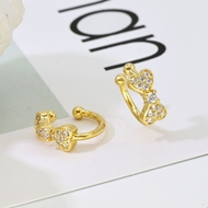 Picture of Nickel Free Gold Plated Cubic Zirconia Clip On Earrings with No-Risk Refund