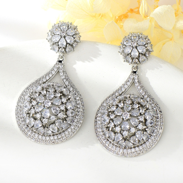 Picture of Unusual Big Flower Dangle Earrings