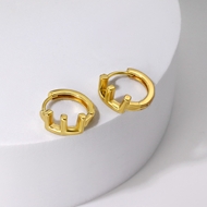 Picture of Reasonably Priced Copper or Brass Gold Plated Huggie Earrings with Low Cost