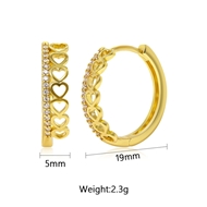 Picture of Popular Cubic Zirconia Delicate Huggie Earrings