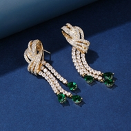 Picture of Delicate Green Dangle Earrings with Speedy Delivery