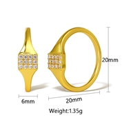 Picture of Low Price Gold Plated Copper or Brass Fashion Ring from Top Designer