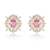 Picture of Fashion Cubic Zirconia Flower Big Stud Earrings