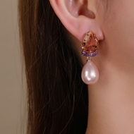 Picture of Luxury Cubic Zirconia Dangle Earrings with Fast Shipping