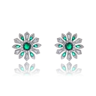 Picture of Luxury Flower Big Stud Earrings with 3~7 Day Delivery