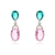 Picture of New Cubic Zirconia Pink Dangle Earrings