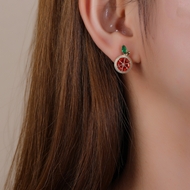 Picture of New Season Red Copper or Brass Big Stud Earrings with SGS/ISO Certification