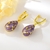 Picture of Gold Plated Flowers & Plants Dangle Earrings Factory Direct