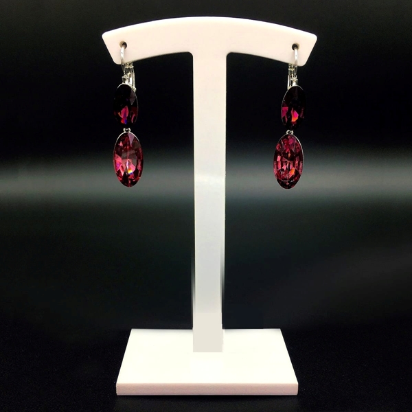 Picture of Attractive Red Platinum Plated Huggie Earrings For Your Occasions