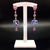 Picture of Designer Platinum Plated Party Dangle Earrings with Easy Return