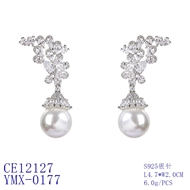 Picture of Famous Medium White Dangle Earrings