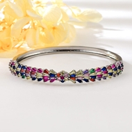 Picture of Delicate Irregular Cubic Zirconia Fashion Bangle