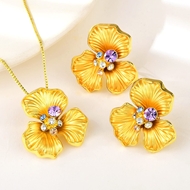 Picture of Zinc Alloy Flowers & Plants 2 Piece Jewelry Set from Certified Factory