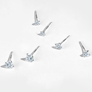 Picture of Attractive White Platinum Plated Stud Earrings For Your Occasions