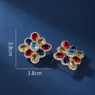 Picture of Impressive Colorful Cubic Zirconia Dangle Earrings with No-Risk Refund