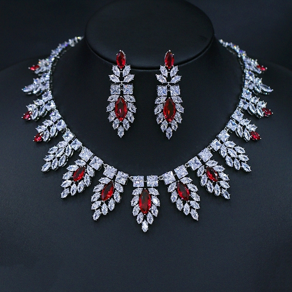 Picture of Good Quality Cubic Zirconia Luxury 2 Piece Jewelry Set