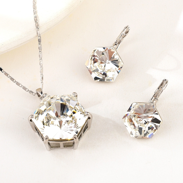 Picture of Beautiful Swarovski Element Geometric 2 Piece Jewelry Set